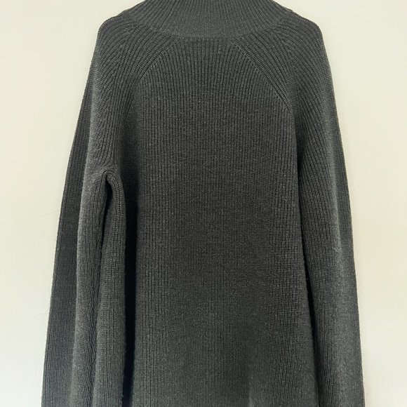 Eileen Fisher | Superfine Merino Wool Turtleneck Raglan Sweater | Ivy | Petite M - Picture 6 of 10